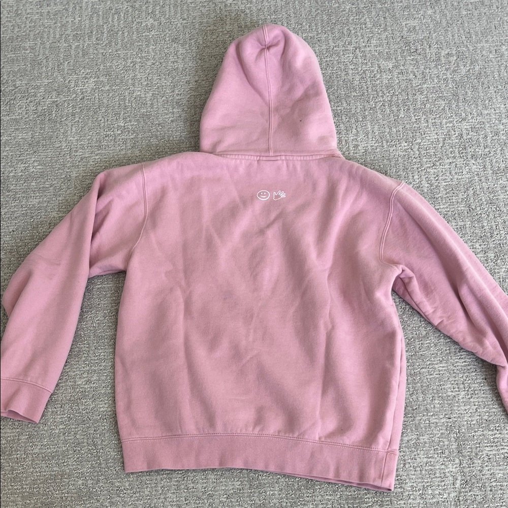 Glossier Blush Pink Hoodie Sweater - Picture 9 of 9